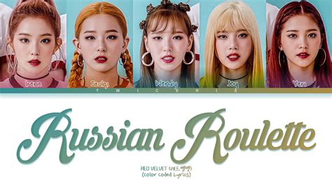 red velvet russian roulette color coded lyrics